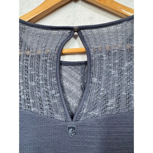 Kuhl Tunic Top 8425 Dusty Blue Long Sleeve Shirt Keyhole Back Women's Medium M - Picture 6 of 10